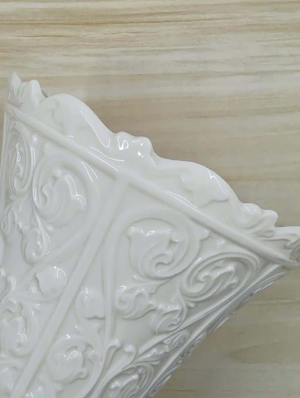 Lenox Wentworth Collection Vase Large Cream Embossed Vines USA Retired Porcelain